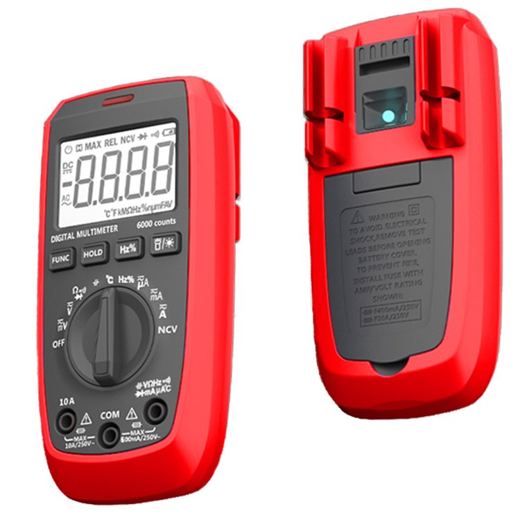 6000 Counts Multimeters High Capacitance Battery Tester LCD Display NCV Digital Multimeter
