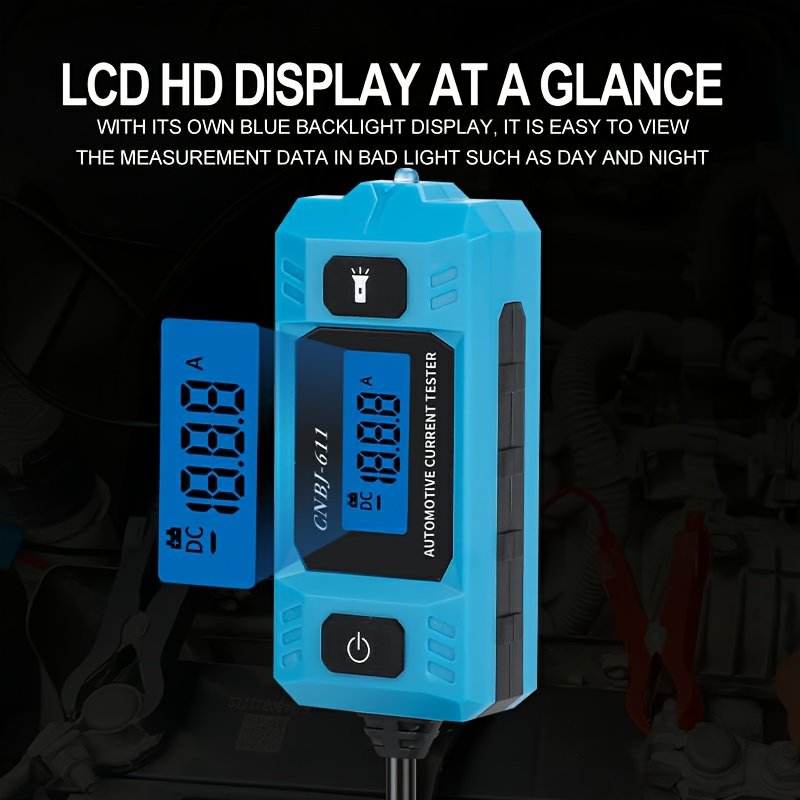 12V Range 0.01~19.99A Car Circuit Tester Current Test Fuse Diagnostic Tool Repair Detector Galvanometer Automotive Accessories