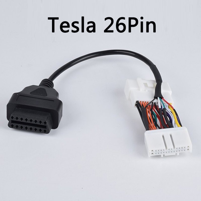 Diagnosis Tool 26 Pin Male Female to 16Pin Model 3 Model Y OBD 2 OBDII Auto Adapter Cable For Tesla