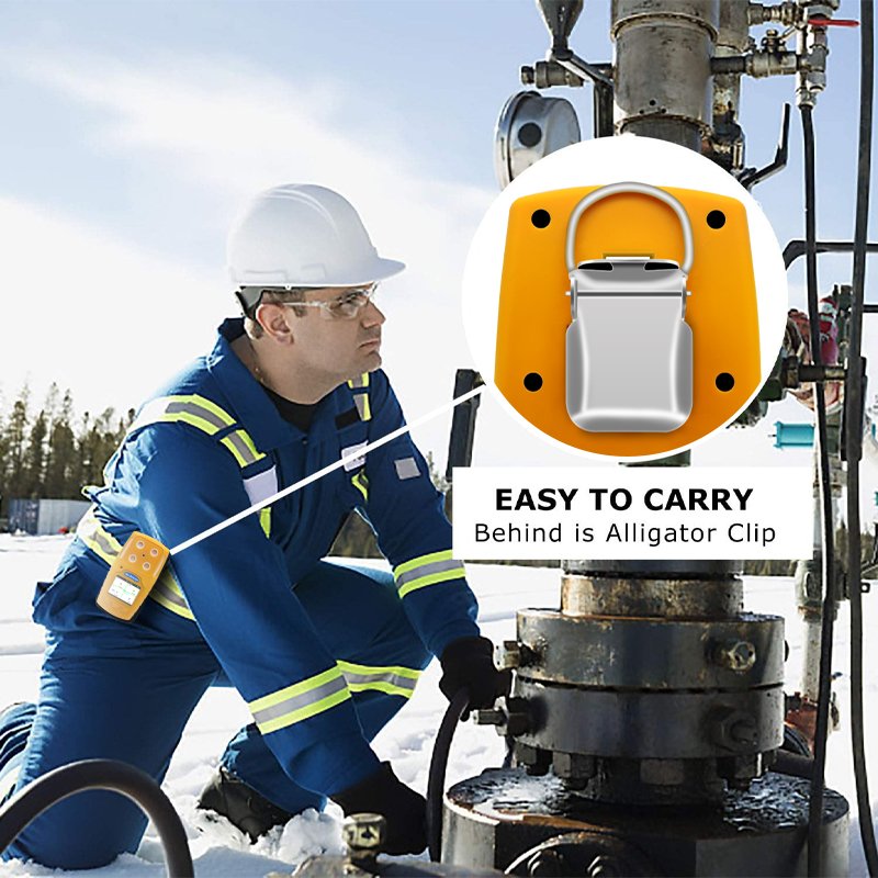 Portable Gas Detector,4 Gas Monitor Meter Tester,Make sure your family and house is protected, customisable multi gas monitor