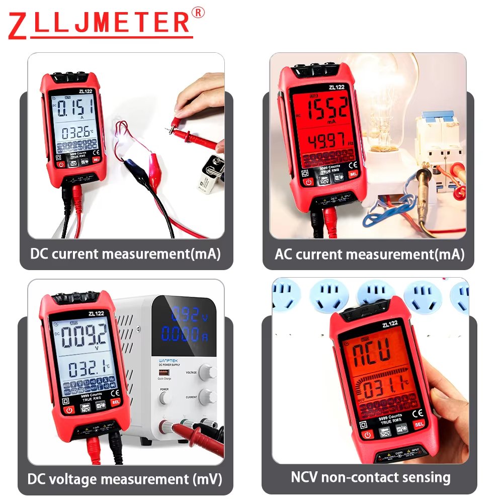 Auto Ranging Digital Multimeter TRMS 6000 AC/DC Voltage/Account,Voltage Alert, Amp/Ohm/Volt Multi Tester/Diode