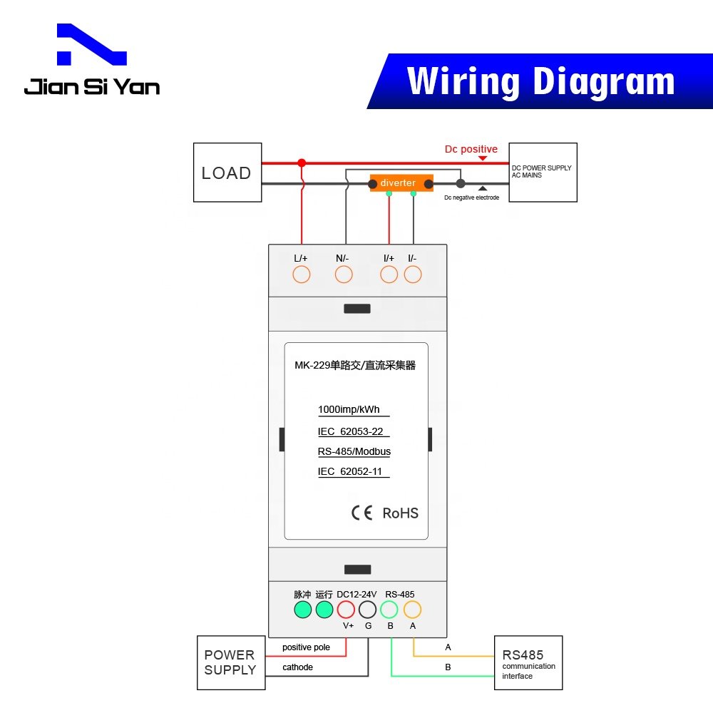 JSY-MK-229 Factory OEM ODM 100A Intelligent Digital DC Voltage Ampere Watt Power Meter Energy Voltmeter Monitor Shunt Ammeter