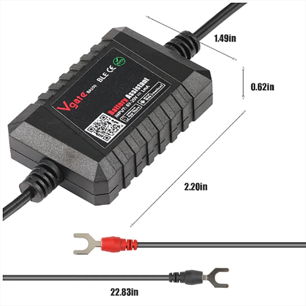 BA100 Bluetooth 4.0 12v Car Battery Tester Auto Battery Analyzer Test Tool Battery Monitor iOS Android