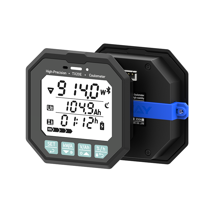 TX20 500A Battery Tester with LCD Display Voltage Current Meter Battery Capacity Indicator Coulomb Meter LiFePO4 Battery Monitor