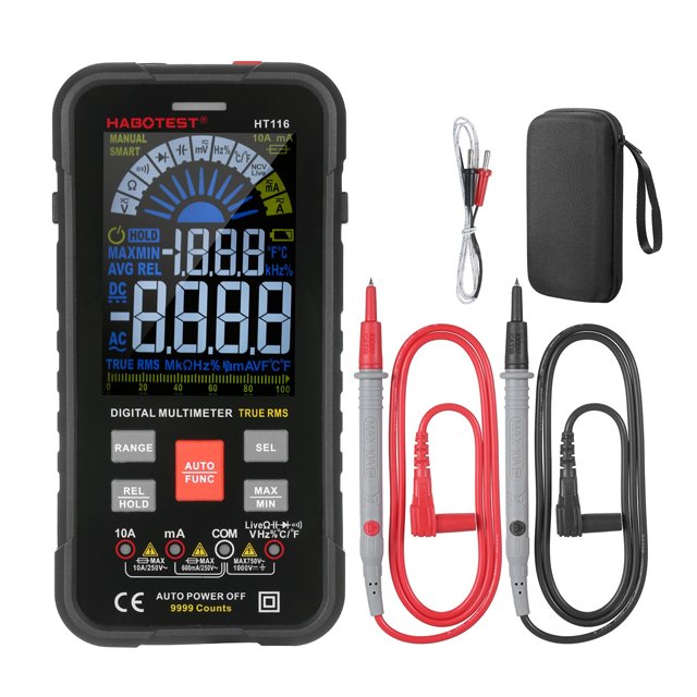 HABOTEST / MAYILON HT-116 10000 Counts Smart Digital Multimeter 250 Fuse High-value Tester AC DC Voltage Current Test