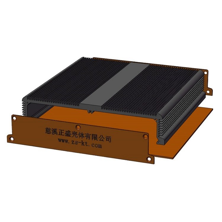 257*53 Customized Anodized Al6063 Material Split Body Flanged Aluminum Project Box Enclosure Case