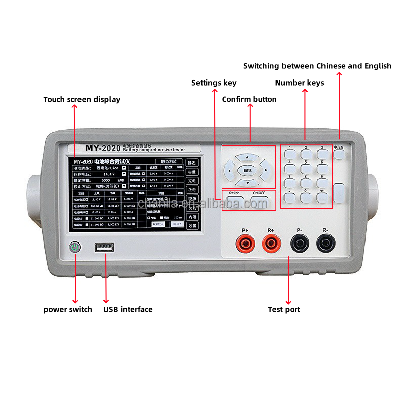 programmable precision battery comprehensive tester 20V 60V /20V 20V voltage and current internal resistance battery capacity