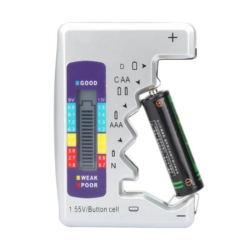 Capacitance Diagnostic Tool Digital Battery Tester LCD Display C D N AA AAA 9V 1.5V Button Cell Battery Capacity Check Detector
