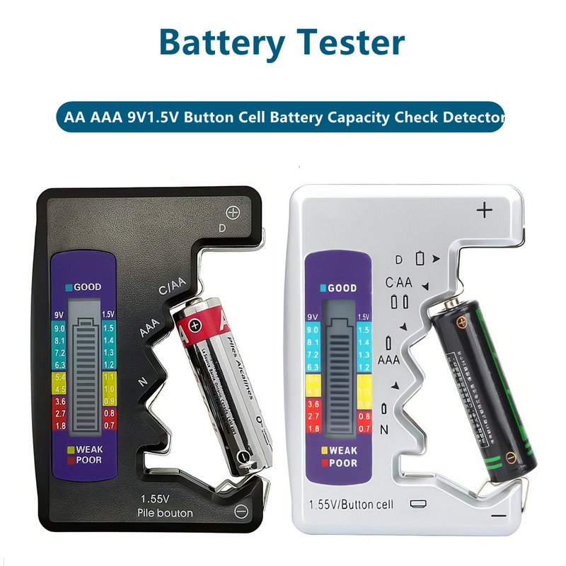 Capacitance Diagnostic Tool Digital Battery Tester LCD Display C D N AA AAA 9V 1.5V Button Cell Battery Capacity Check Detector