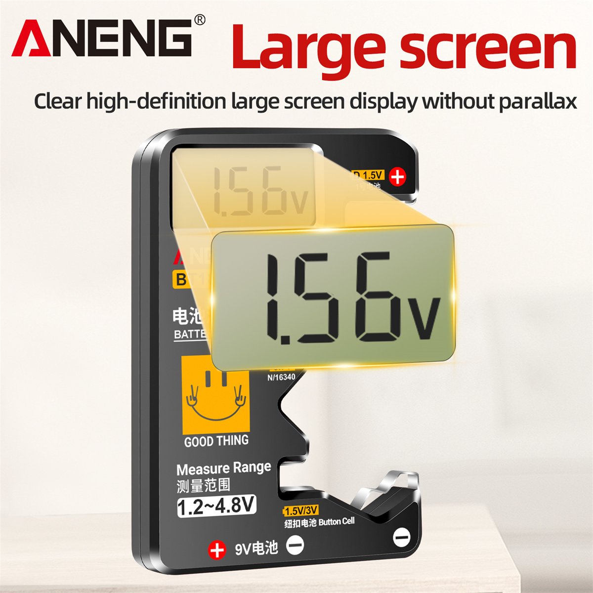 ANENG BT189 Universal Battery Tester for C,AA,AAA,D,N,9V 6F22 Batteries 1.5V 3V Button Cell Battery Indicator Electric Tools