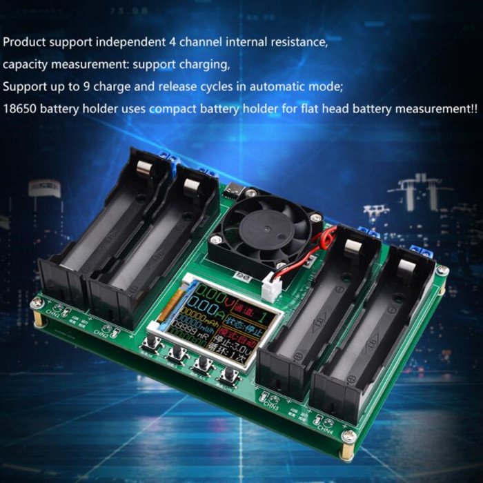 LCD Display Battery Capacity Tester MAh MWh Lithium Battery Digital Power Detector Module 18650 Battery Tester Type-C