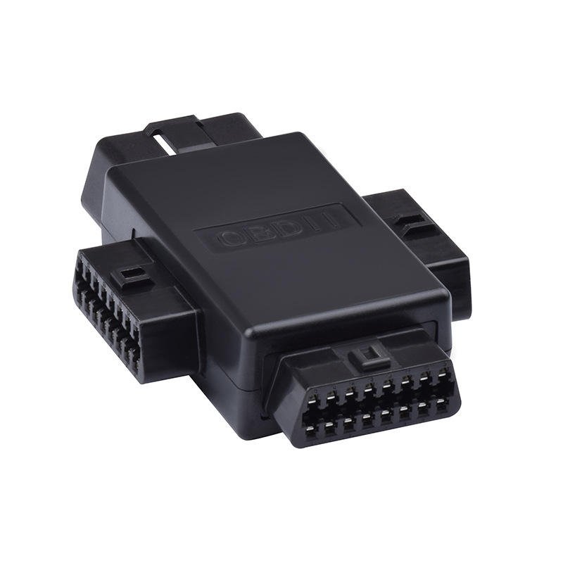 OBD 2 1 to 2 OBD adapter connected to cable car obd connector extension cable 16 pin splitter