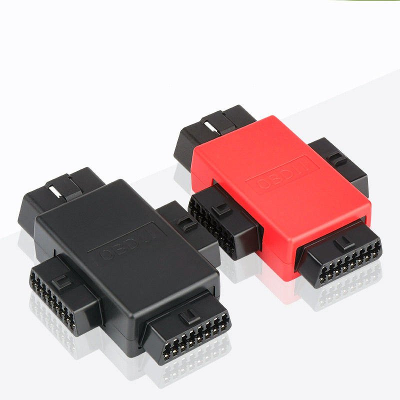 OBD 2 1 to 2 OBD adapter connected to cable car obd connector extension cable 16 pin splitter