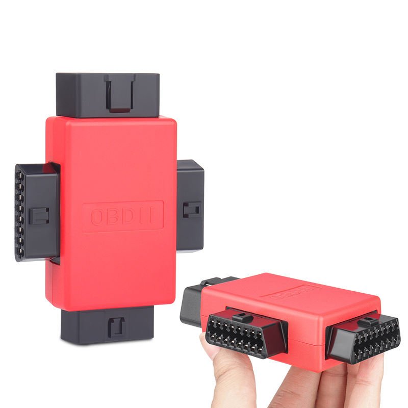 OBD 2 1 to 2 OBD adapter connected to cable car obd connector extension cable 16 pin splitter