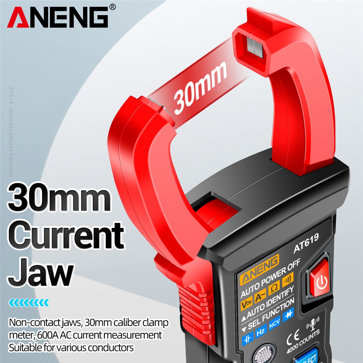 ANENG AT619 Clamp Meters Voice Broadcast AC Current Multimeter Ammeter voltage meters TESTER Car Amp Hz Capacitance NCV Ohm Tool