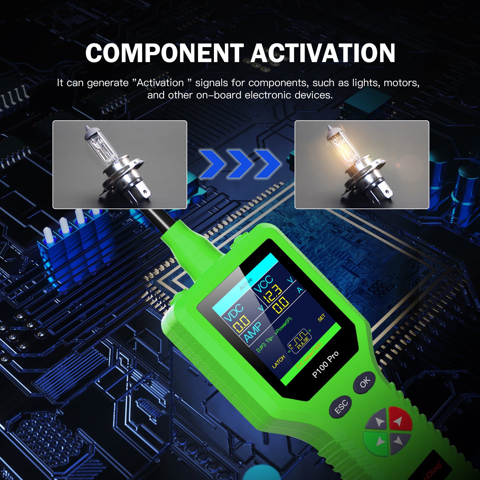 New TopDiag Power Probe P100 Pro PK PS100 P200 Automotive Circuit Tester Electrical System Multi-function DiagnosticTool