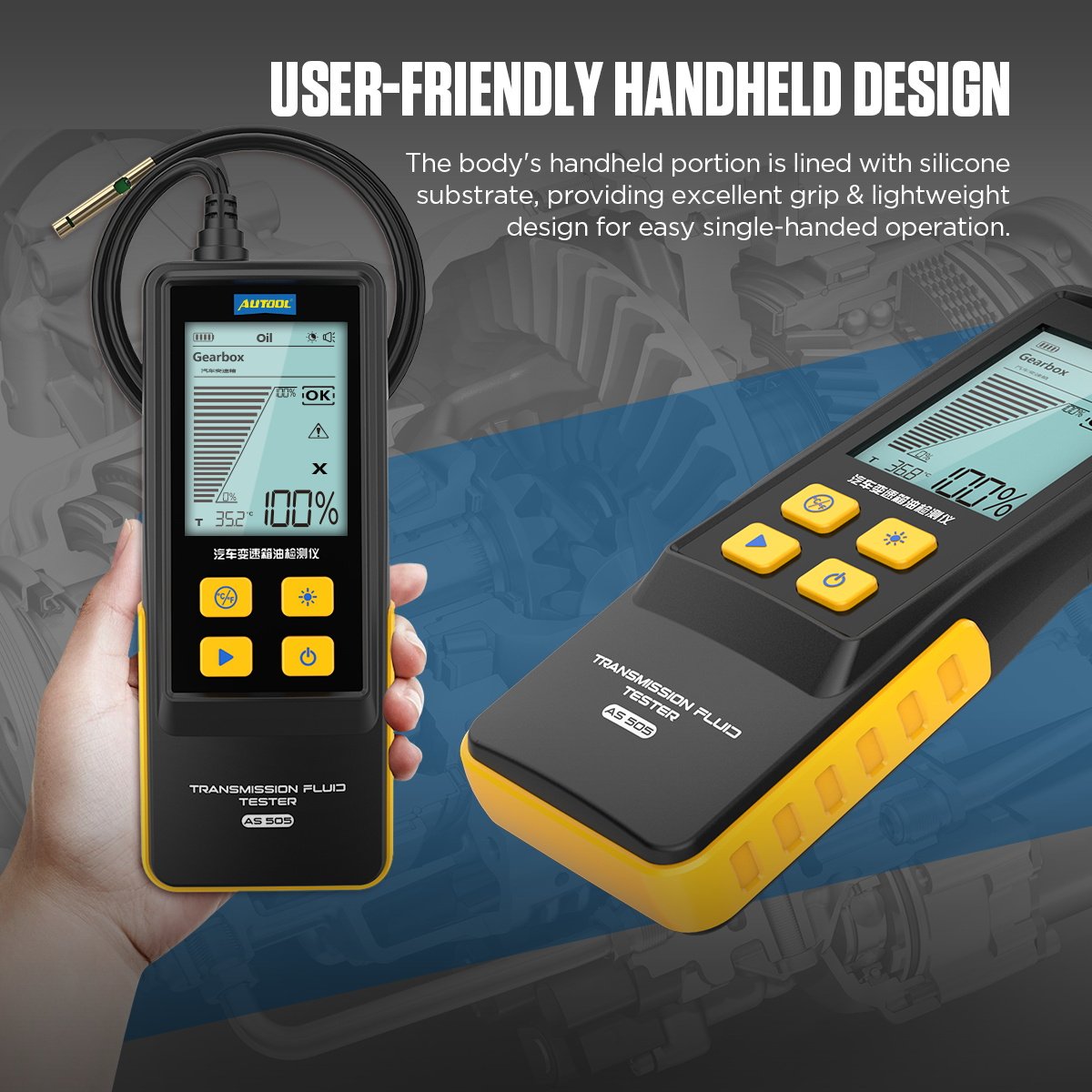 AUTOOL AS505 Temperature Transmittance ATF Automotive Transmission Fluid Measurement Tester