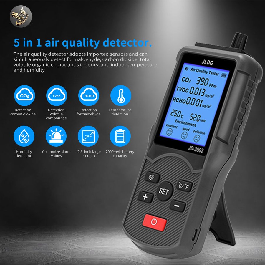 High quality air quality testers JD3002 co2 Detector for Medical Pharmaceuticals