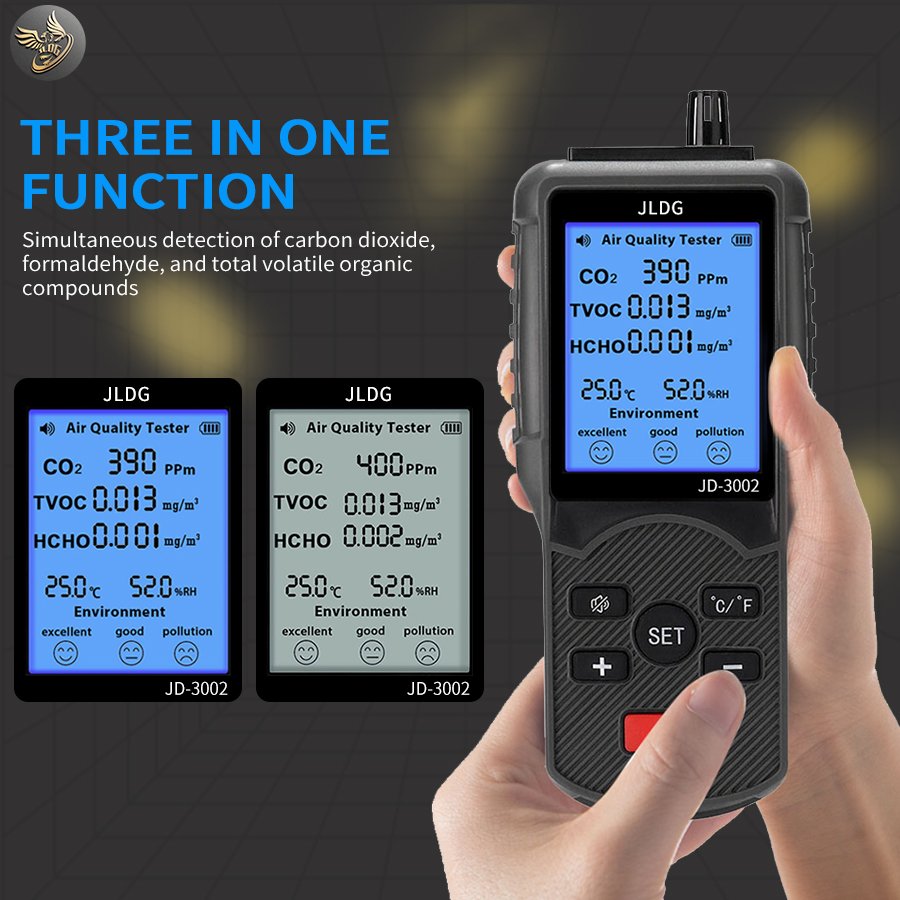 High quality air quality testers JD3002 co2 Detector for Medical Pharmaceuticals