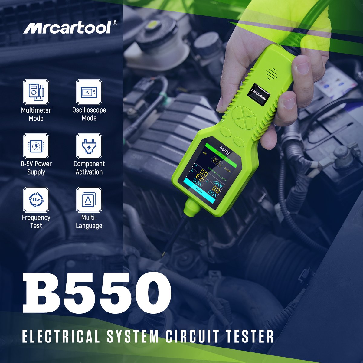 Factory OEM MRCARTOOL B550 12V Automotive System Diagnostic Tool Power Probe Car Electrical System Circuit Tester