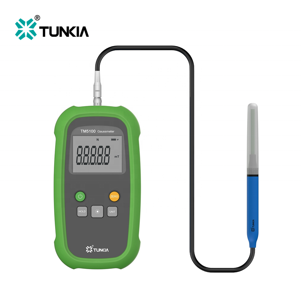 TUNKIA Class 5 Permanent Magnet Gauss Meter Handheld Digital Tesla Meter Magnetic Flux Meter Surface Magnetic Field Test