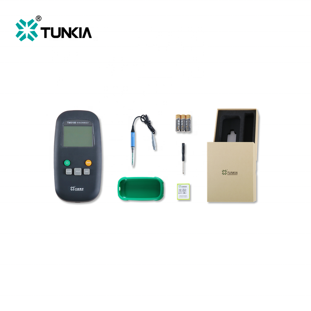 TUNKIA Class 5 Permanent Magnet Gauss Meter Handheld Digital Tesla Meter Magnetic Flux Meter Surface Magnetic Field Test