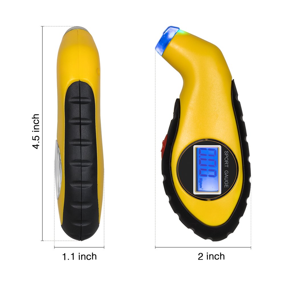 LED Backlight Wheel Tire Tyre Air Pressure Gauge Tester Digital Auto Meter Tool Vehicle Motorcycle Car