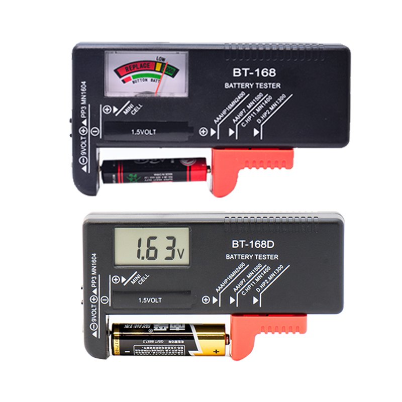Digital Battery Tester BT-168/BT-168D for AA, AAA, 9V, mini cell Battery