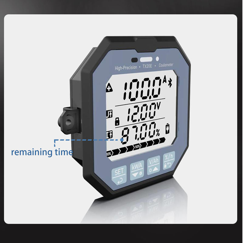 8-80V 50A High Precision Coulometer Display RV Coulomb Display Battery Lithium Battery Charge Meter
