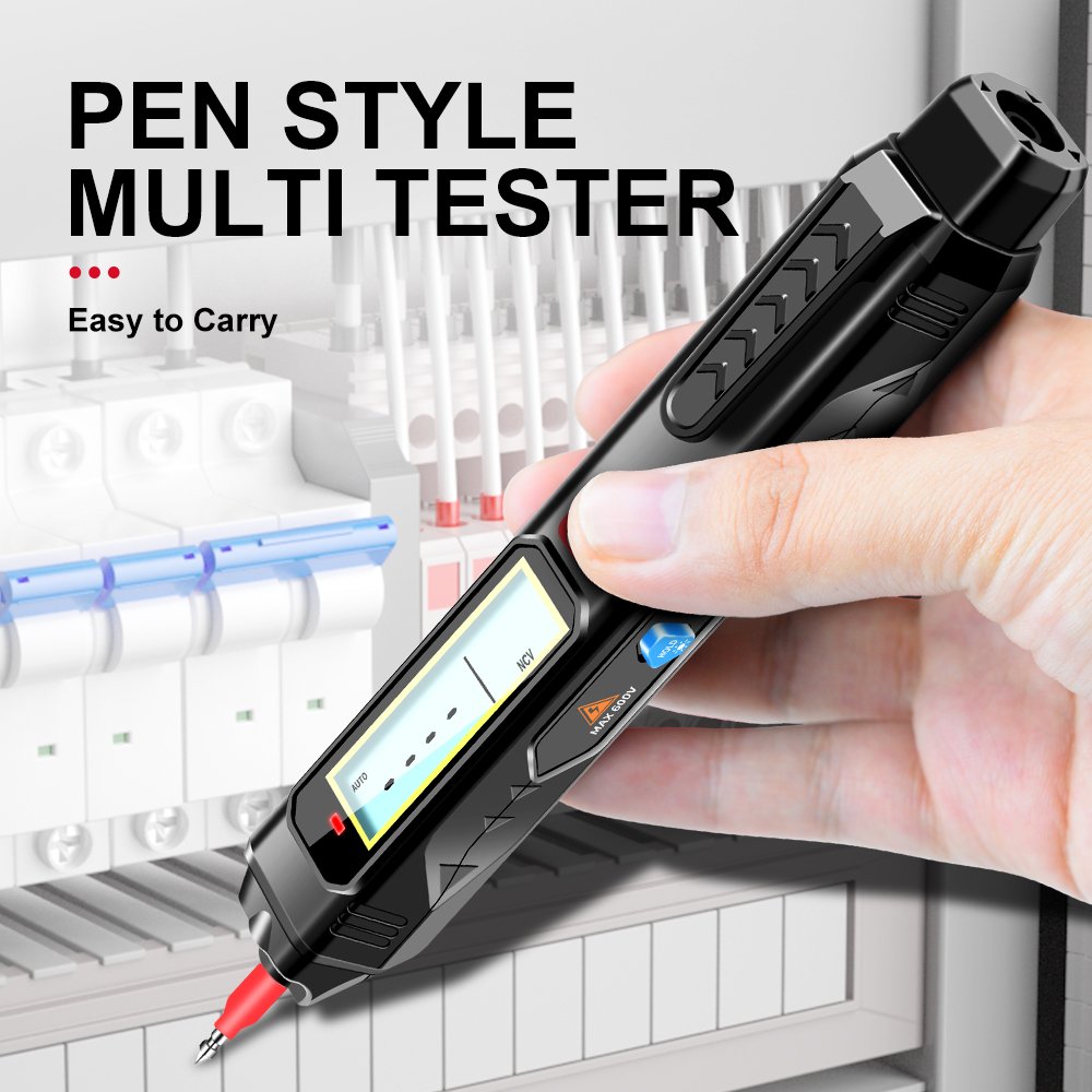 Auto-ranging 6000 Counts Pen Style Digital Multimeter Multi Tester NCV Voltage Tester Pen with LCD Screen Displaying