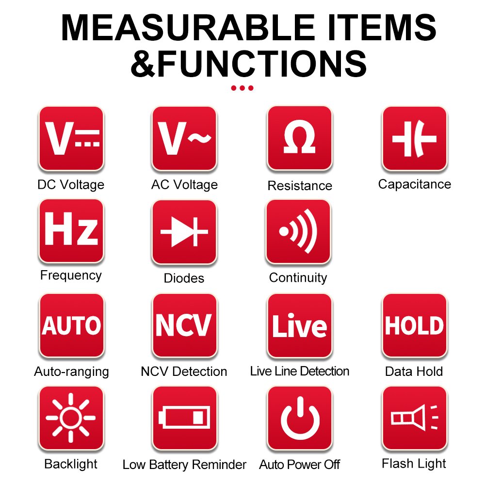 Auto-ranging 6000 Counts Pen Style Digital Multimeter Multi Tester NCV Voltage Tester Pen with LCD Screen Displaying