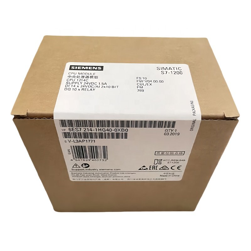 1 Year Warranty 6ES7214-1HG40-0XB0 SIEMENS 6ES72141HG400XB0 New Original Price SIMATIC S7 1200 CPU 1214C PLC Controller Module