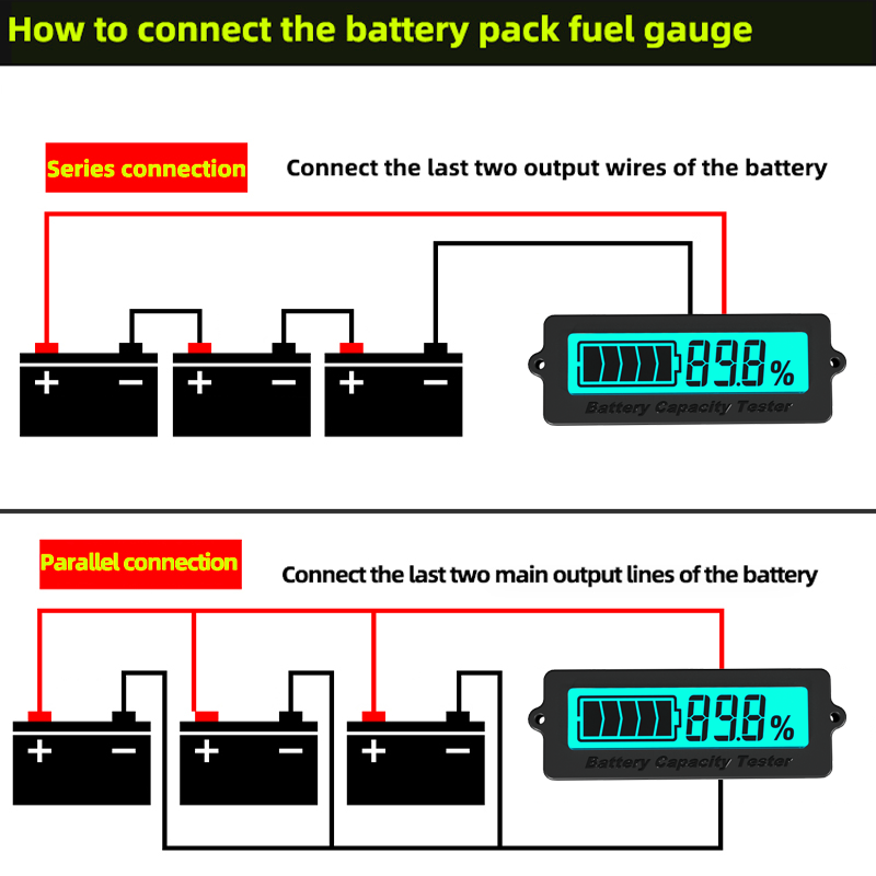 BW-LY6N 12V24V36V48V Battery Capacity Indicator Tester Battery Load Tester Digital Battery Tester Monitor Indicator