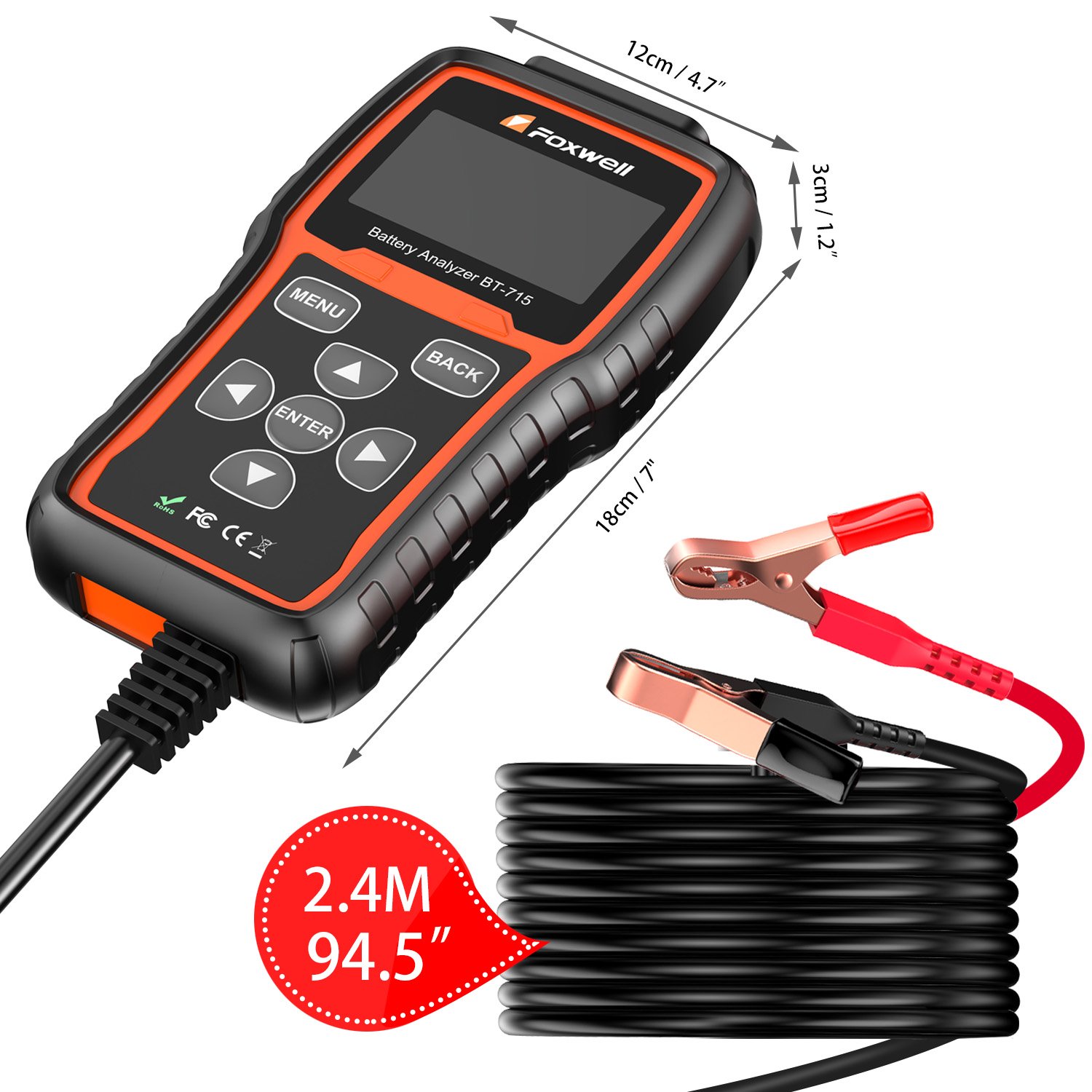 Foxwell BT-715 BT715 Battery Analyzer Support Multi-Language Replaced Foxwell BT-705 BT705
