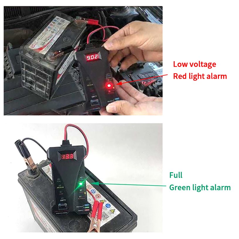12V LED Battery Tester Analyzer Diagnostic Tool Car Battery Detector Digital Display Car Battery Detector Digital Display