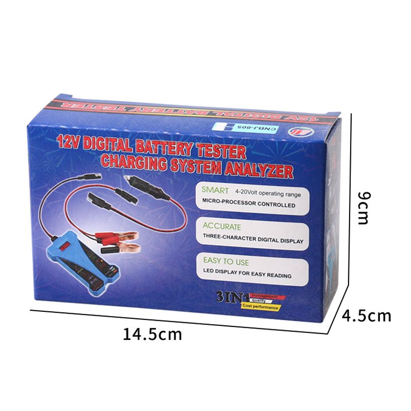 12V LED Battery Tester Analyzer Diagnostic Tool Car Battery Detector Digital Display Car Battery Detector Digital Display