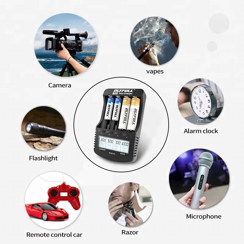 Smart battery tester charger fora/aa/aaa/c/d 18650 battery tester capacity analyzer
