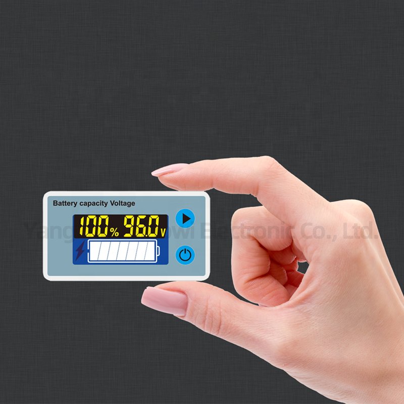 JS-C33 Battery Capacity Monitor 10-100V Battery Level Voltage Temperature Meter 12V 24V 36V 48V Percentage Indicator