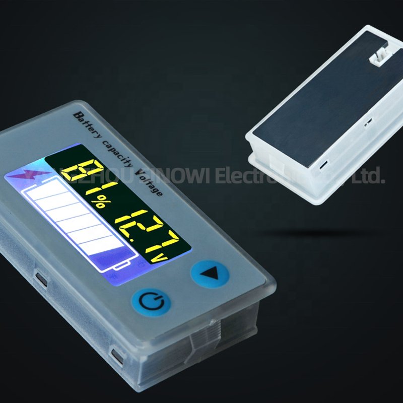 JS-C33 Battery Capacity Monitor 10-100V Battery Level Voltage Temperature Meter 12V 24V 36V 48V Percentage Indicator