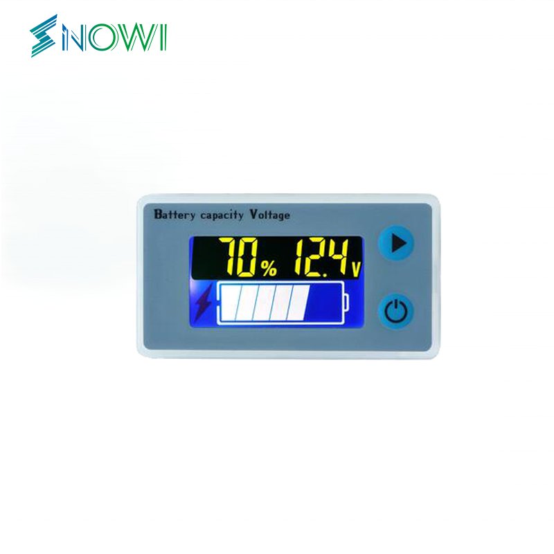 JS-C33 Battery Capacity Monitor 10-100V Battery Level Voltage Temperature Meter 12V 24V 36V 48V Percentage Indicator