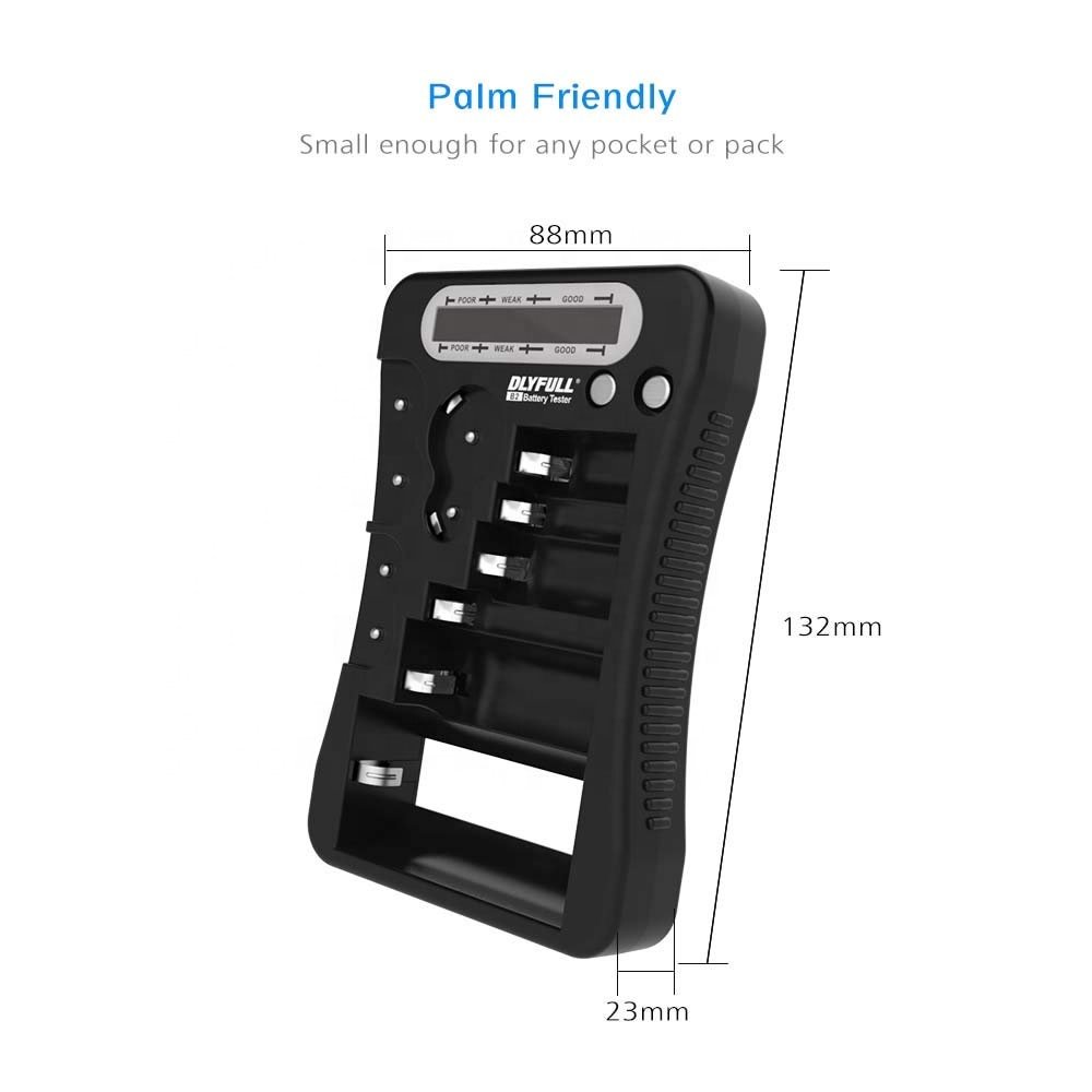 Digital battery tester for Ni-MH rechargeable battery like aa,aaa,c,d,9v size and button cells