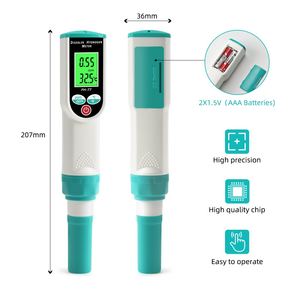 High precision Digital H2 Meter Hydrogen Water Tester Dissolved Hydrogen Meter
