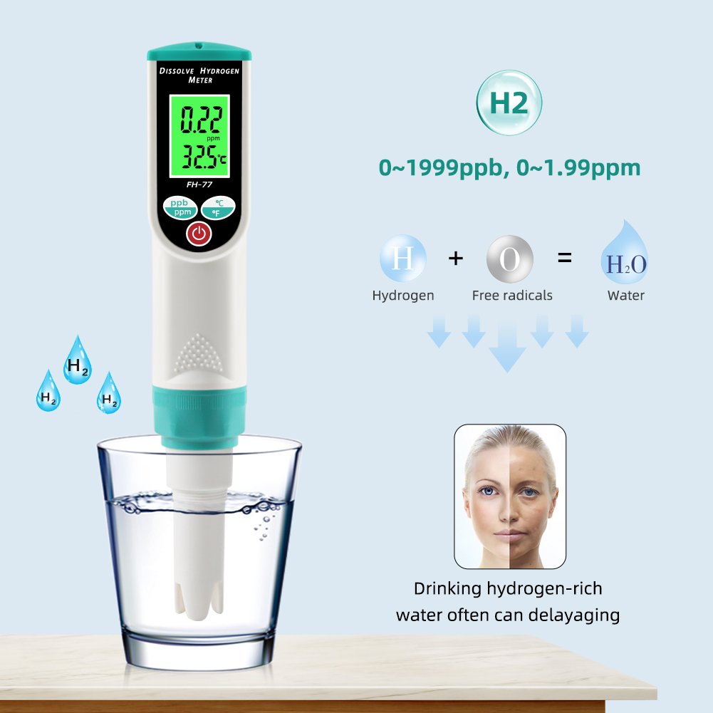 High precision Digital H2 Meter Hydrogen Water Tester Dissolved Hydrogen Meter