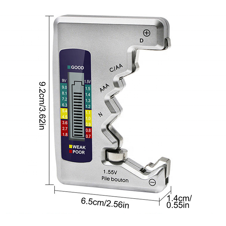Universal Battery Tester LCD Digital Battery Capacity Tester C D N AA AAA 9V 1.5V Battery Detector Capacitance Diagnostic Tool