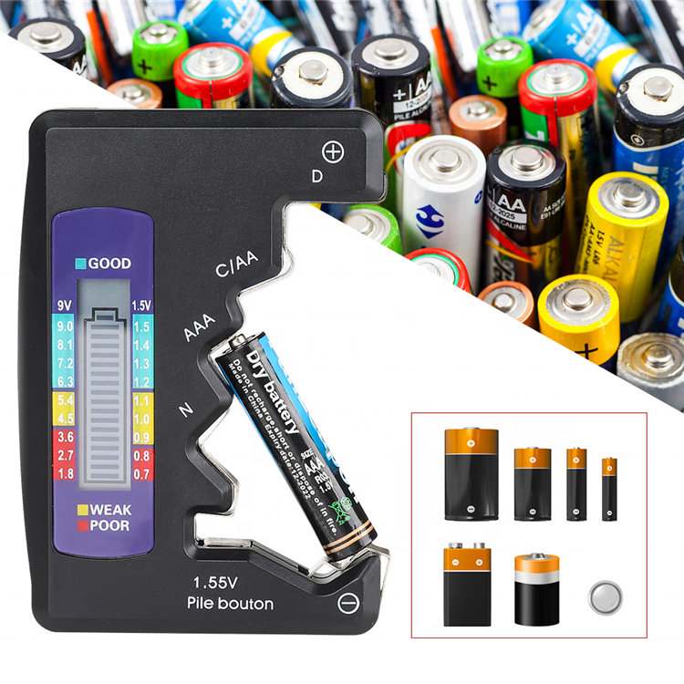 Universal Battery Tester LCD Digital Battery Capacity Tester C D N AA AAA 9V 1.5V Battery Detector Capacitance Diagnostic Tool