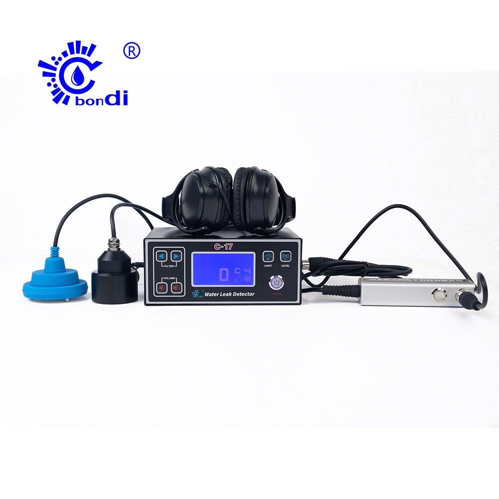 BONDI C-17 Long-Life Ultrasonic Digital Water Leak Detector 2m Underground Industrial Pipe Leaka Test Electronic Battery-Powered