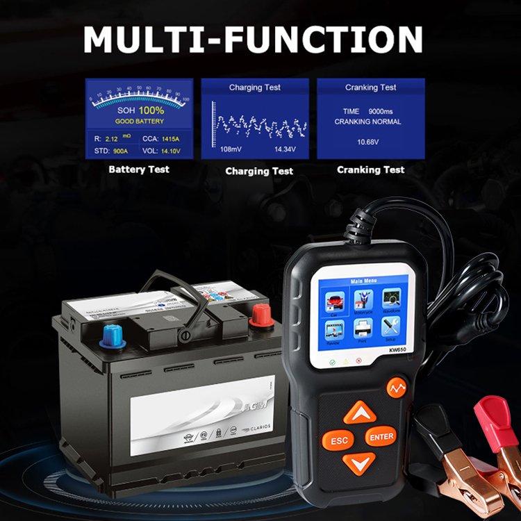 Dongle High Quality 6V 12V Digital Color Screen Deep Cycle Capacity Car Battery Tester