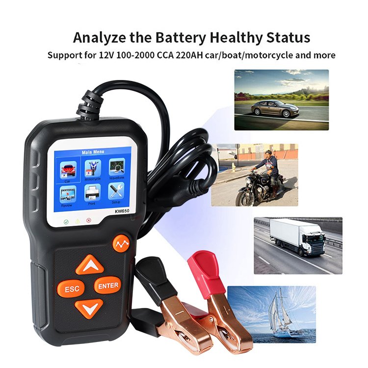Dongle High Quality 6V 12V Digital Color Screen Deep Cycle Capacity Car Battery Tester