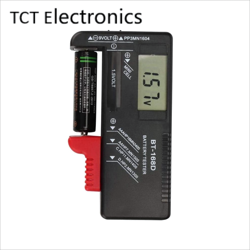 Digital Battery Tester BT-168D 9V/1.5V/AA/AAA Battery Capacity Tester Button Cell Volt Checker Universal Battery Tester BT168D