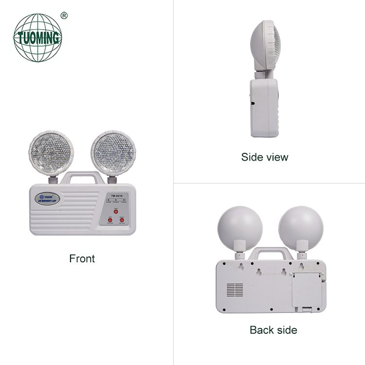 High quality two heads battery led emergency light rechargeable emergency lamp for hotel